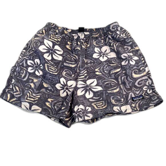 Vintage Patagonia size Medium Hibiscus Hawaiian Floral Surf Swim Trunks Shorts - Picture 1 of 8
